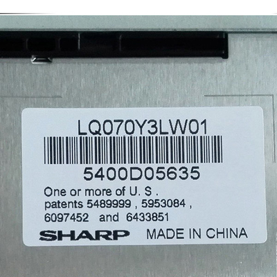 LQ070Y3LW01 Layar LCD TFT 7,0 Inch RGB 800x480 Untuk Peralatan Industri