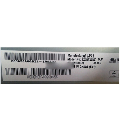 T260XW02 VP 30 Pin Layar LCD 26 Inci 1366*768 untuk AUO