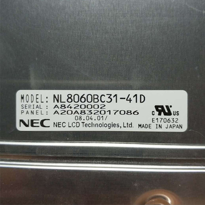 Layar lcd 82ppi 12.1 inci NL8060BC31-41D untuk panel lcd tft industri untuk sharp