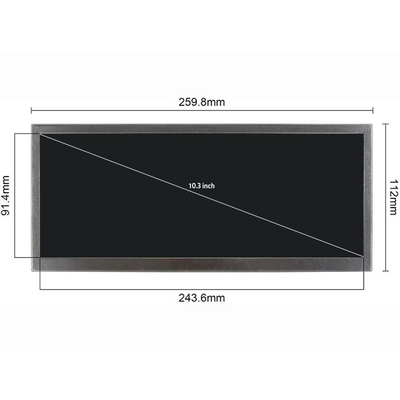 Layar LCD bar 10,3 inci 1920x720 HSD103KPW2-A10 modul IPS untuk LCD Mobil
