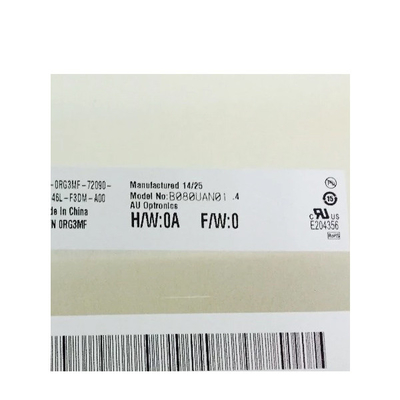 Antarmuka MIPI 1200x1920 45 pin Tampilan Layar LCD TFT 8 inci B080UAN01.4