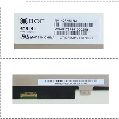 BOE 14.0 Inch EDP Tampilan Layar NV140FHM-N31 1920*1080 Untuk Penggantian Laptop