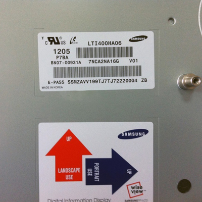 Samsung LTI400HA06 40 Inch 1920*1080 Layar LCD TFT Untuk Dinding Video