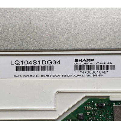 10,4 inci 800*600 96 PPI LQ104S1DG34 40 pin Tampilan Layar LCD