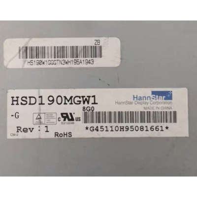 HSD190MGW1-G 19 Inch LCD Screen Antiglare Lapisan keras 1440*900 Panel LCD