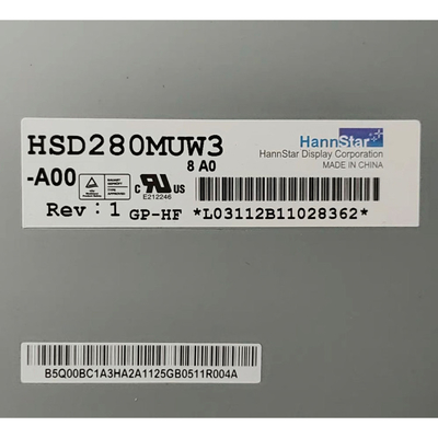 27.5 inci LCD Monitor Layar HSD280MUW3-A00 RGB 1920 × 1200 WUXGA 82PPI