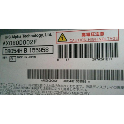 AX080D002F 32,0 inci Layar LCD untuk IPS Alpha