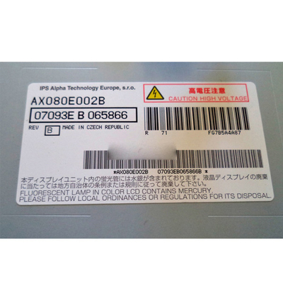 32.0 inci AX080E002B 12.0V Tipe TFT Layar LCD