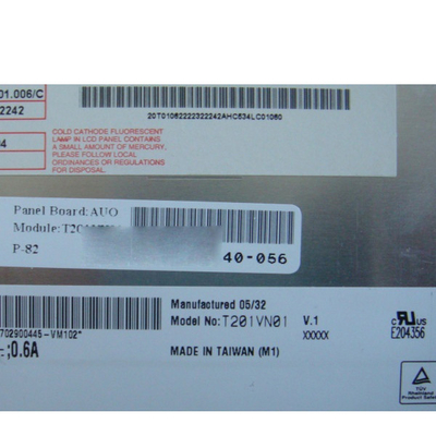 20.1 inci 640*480 T201VN01 V1 39PPI LCD Display Panel