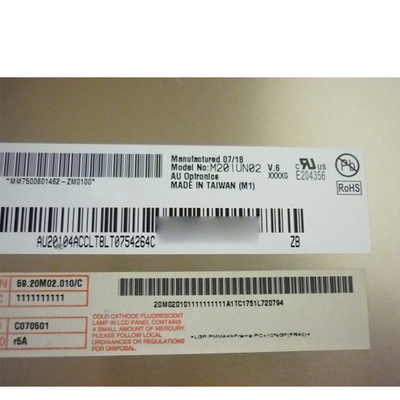 20.1 inci M201UN02 V6 30 pin Konektor LCD Display Panel