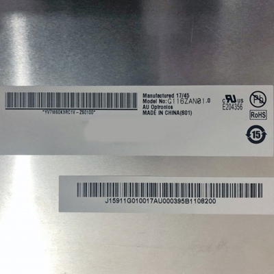11.6 inci G116ZAN01.0 3840*2160 Layar LCD Dengan Driver LED
