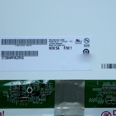 Menyediakan 17,3 inci B173RW01 V3 RGB 1600 * 900 LCD Display