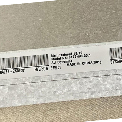 Ukuran 17,3 inci B173HAN03.1 Kecerahan 300Typ LCD Display