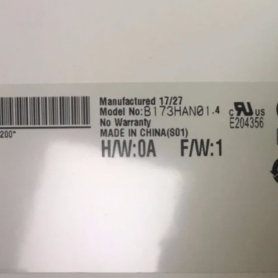 Pasokan B173HAN01.4 ukuran 17,3 inci Mat Hard coating LCD Screen