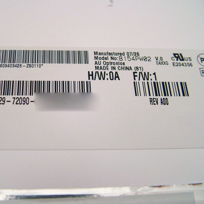 B154PW02 V0 ukuran 15,4 inci 1440*900 110PPI LCD Screen
