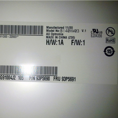 B140XW03 V1 14,0 inci 1366*768 TFT-LCD SCREEN LCD Display
