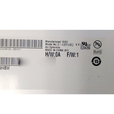 B140RW02 V2 14.0 inci 1600 * 900 LCD PANEL Layar