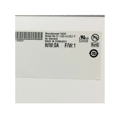 B140HAN02.0 14,0 inci 1920*1080 LCD Screen Display untuk AUO