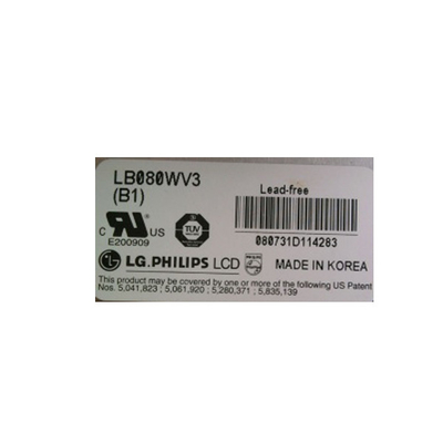 LB080WV3-B1 8.0 inci LCD Screen Module 800*480 LCD Display Panel