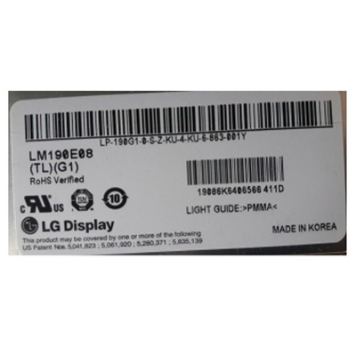LM190E08-TLG1 19.0 inci 1280*1024 LCD Screen Module