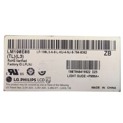LM190E08-TLL3 19.0 inci 1280*1024 Panel Modul LCD