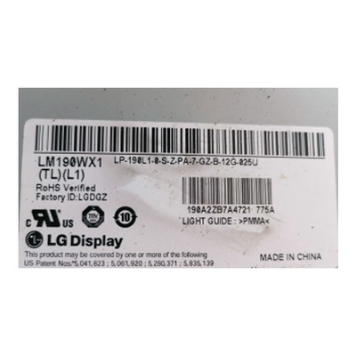 LM190WX1-TLL1 19.0 inci LCD Panel 1440*900 TFT LCD Modul