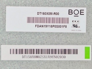 15 inci 1024*768 DT150X0M-R00 LCD Display Panel Untuk Industri