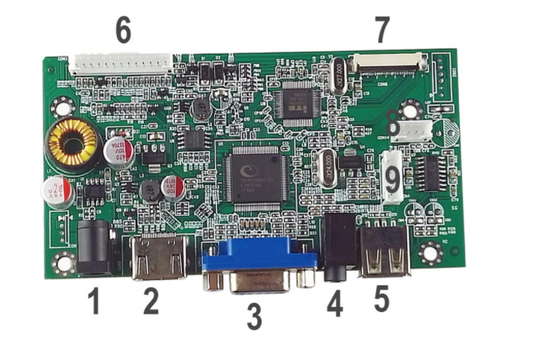 1920x1080 IPS LCD Screen Accessories Dengan VGA AV USB EDP Screen Driver Board