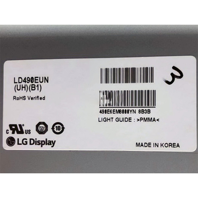Layar LCD Pemasangan di Dinding LD490EUN-UHB1 1920x1080 iPS 49''