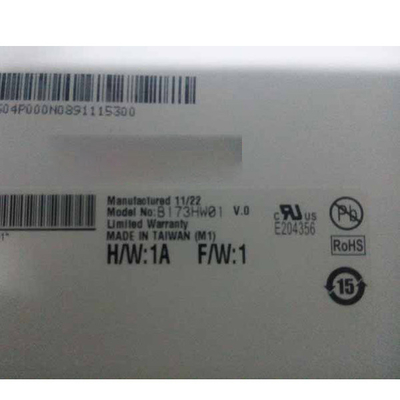 300 Cd/M² Laptop LED Monitor 17.3 ''B173HW01 V0 Laptop Tampilan Layar