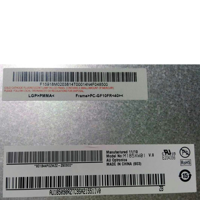 M185XW01 V8 Layar Tampilan LCD 18.5 Inch 1366x768 Permukaan Antiglare