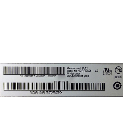 AUO 20 &quot;M200RW01 V0 TN, Biasanya Putih, Layar LCD Transmisif