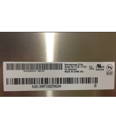 Asli AUO 20.1 &quot;M201SP01 V0 1680*1050 98PPI RGB Garis Vertikal Analog RGB + DVI-D 70 Pin Konektor LCD