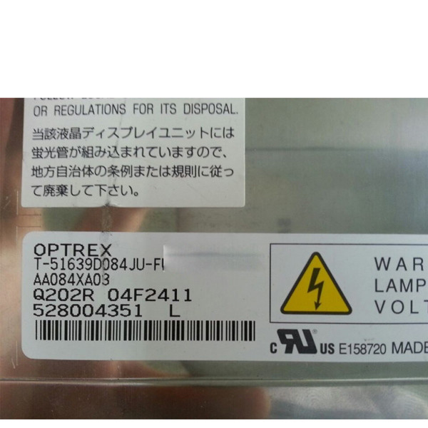 T-51639D084JU-FW-A-AB Layar LCD 8,4 inci Asli Baru untuk OPTREX
