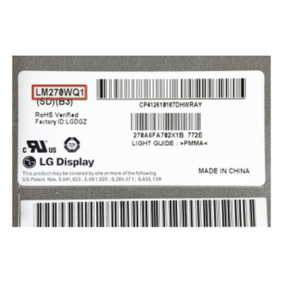 Harga yang bagus LM270WQ1-SDB3 27.0 inci 2560*1440 LCD Screen Panel Untuk LG on line