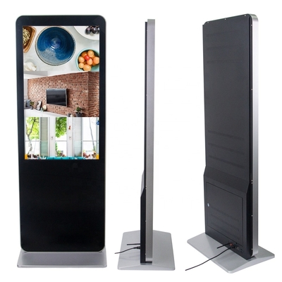 Harga yang bagus 65 Inch Digital Signage Dan Menampilkan, 1920 × 1080 IPS Lantai Berdiri Digital Signage Luar Ruangan on line